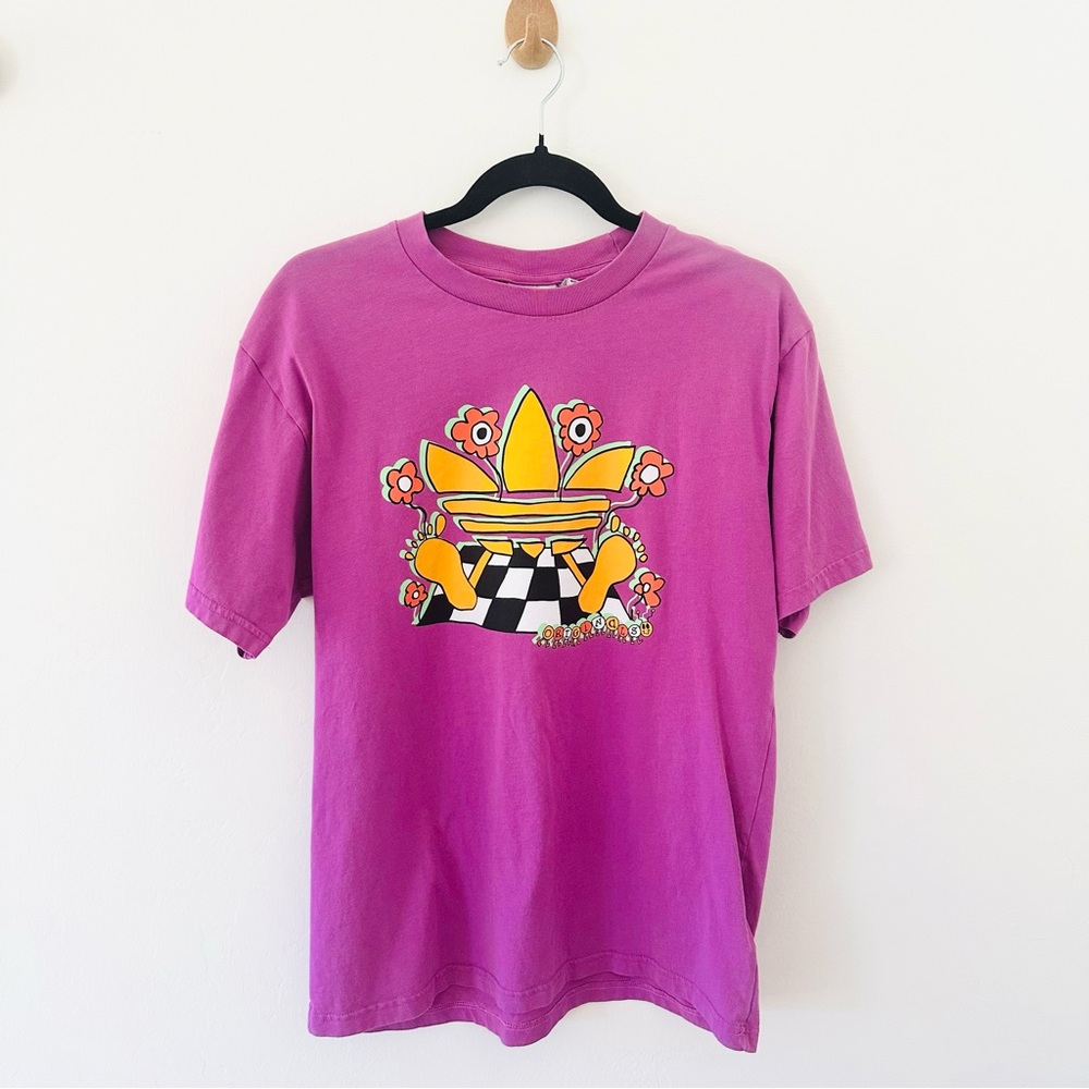 Adidas Magenta Tee with Graphic Design